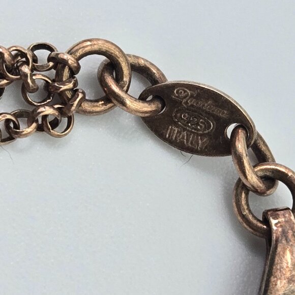 Dyadema Italian 925 Sterling Silver Multi-Chain Bracelet Cross Miraculous Medal - Picture 5 of 9